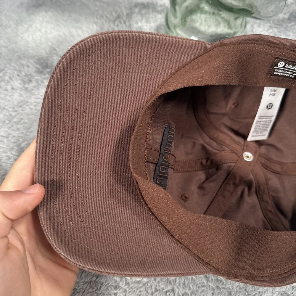 Lululemon Adult Baseball Cap Hat Brown Embroidered Strapback Adjustable SZ S/M